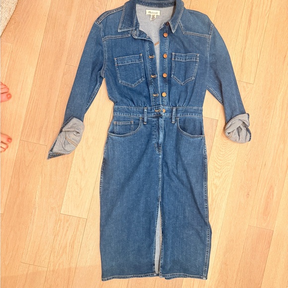Madewell Blue Denim Dress - Picture 2 of 3